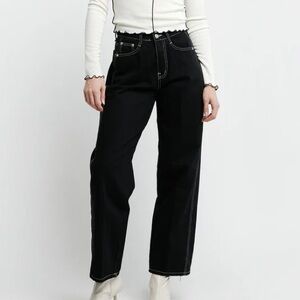DO Black Denim Jeans Straight Leg Low Rise